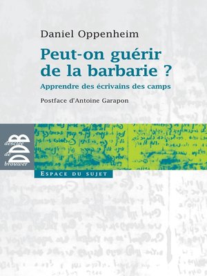 cover image of Peut-on guérir de la barbarie ?
